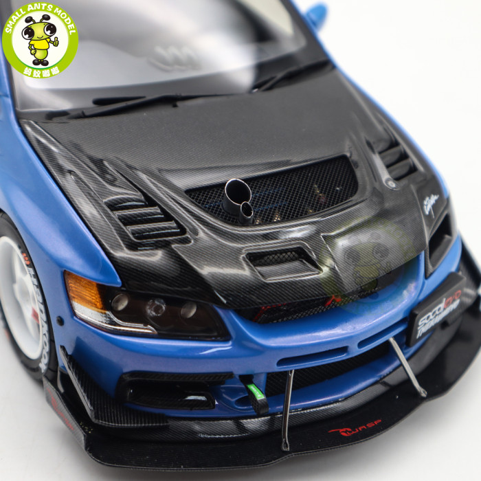 1/18 Super A Mitsubishi Lancer EVO IX 9 Blue Diecast Model Toy Car Gifts For Father Friends