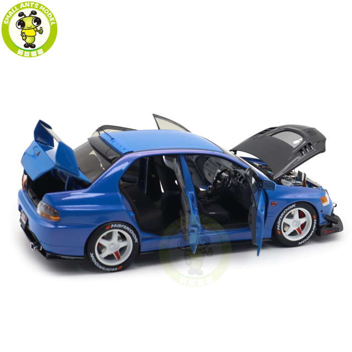 1/18 Super A Mitsubishi Lancer EVO IX 9 Blue Diecast Model Toy Car Gifts For Father Friends