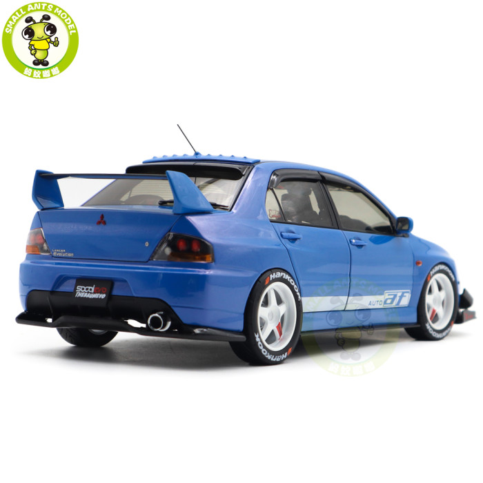 1/18 Super A Mitsubishi Lancer EVO IX 9 Blue Diecast Model Toy Car Gifts For Father Friends