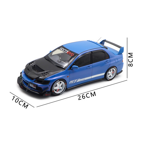 1/18 Super A Mitsubishi Lancer EVO IX 9 Blue Diecast Model Toy Car Gifts For Father Friends
