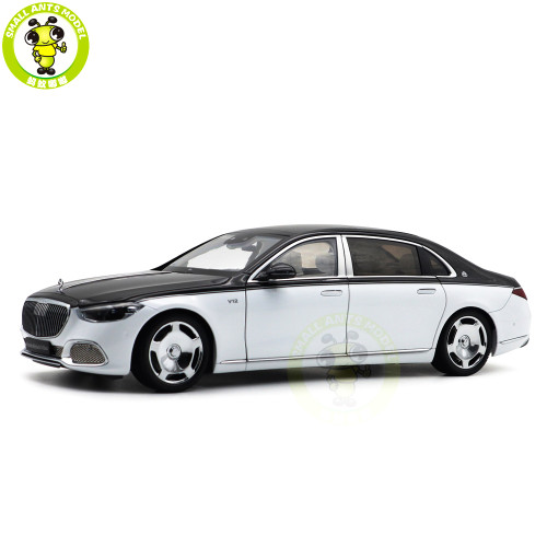 1/18 Mercedes Maybach S Class S680 2021 Almost Real 820121 Black White Diecast Model Toy Car Gifts For Friends Father