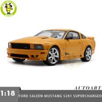1/18 Ford Saleen Mustang S281 Supercharged AUTOart 73056 Orange Diecast Model Car Gifts For Friends Father