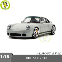 1/18 Almost Real 880204 Porsche RUF SCR 2018 Chalk Grey Diecast Model Toy Car Gifts For Friends Father
