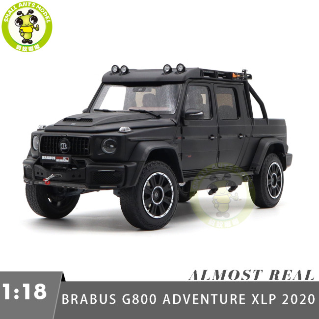 1/18 Benz Brabus G800 Adventure XLP 2020 Pickup Truck Almost Real 860525 Designo Night Black Magno Diecast Model Toy Cars  Gifts