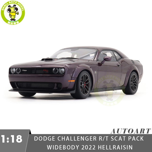1/18 Dodge Challenger R/T Scat Pack Widebody 2022 Hellraisin AUTOart 71771 Model Car