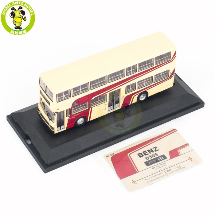 1/76 Benz O305 HongKong Double Decker Bus Diecast Model Toy Bus Car Gifts For Friends