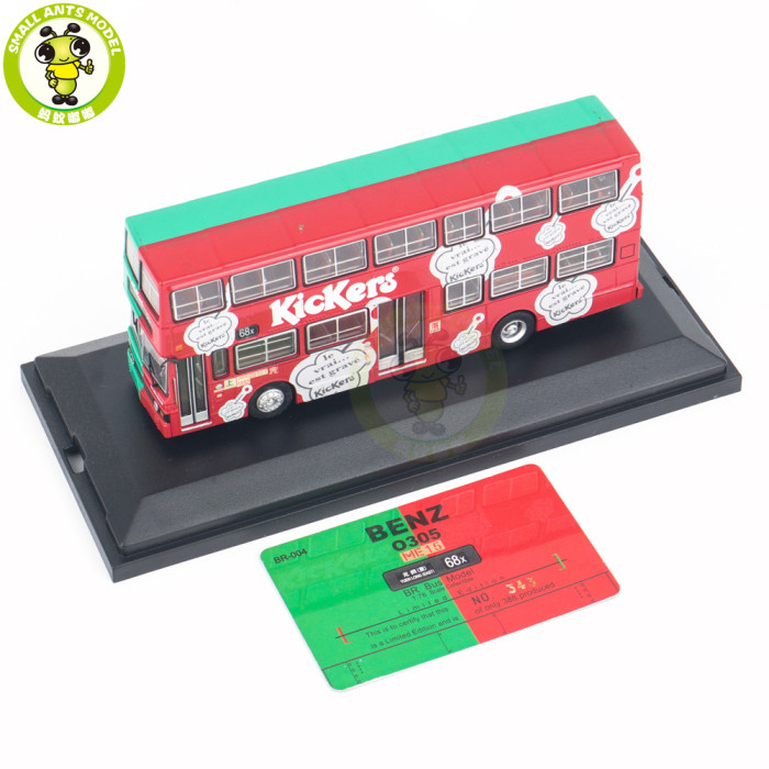 1/76 Benz O305 HongKong Double Decker Bus Diecast Model Toy Bus Car Gifts For Friends