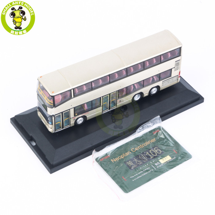 1/76 Neoplan Centroliner HongKong KMB Double Decker Bus Diecast Model Toy Bus Car Gifts For Friends