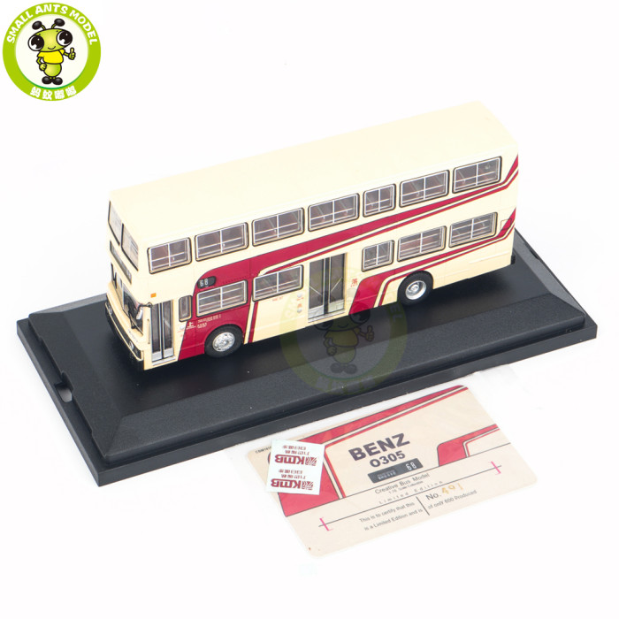 1/76 Benz O305 HongKong Double Decker Bus Diecast Model Toy Bus Car Gifts For Friends