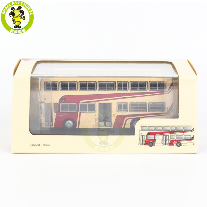 1/76 Benz O305 HongKong Double Decker Bus Diecast Model Toy Bus Car Gifts For Friends