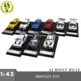 1/43 Bentley Continental GT3 GT3-R 2015 Almost Real Diecast Model Toys Car Gifts For Friends Father