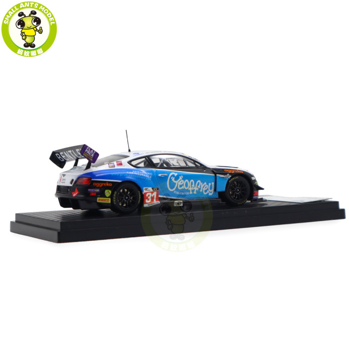 1/43 Bentley Continental GT3 GT3-R 2015 Almost Real Diecast Model Toys Car Gifts For Friends Father