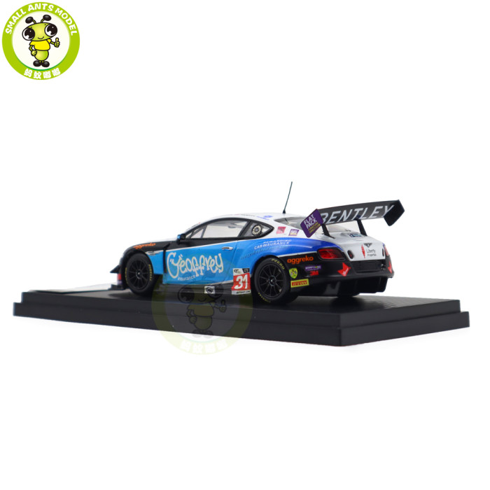 1/43 Bentley Continental GT3 GT3-R 2015 Almost Real Diecast Model Toys Car Gifts For Friends Father