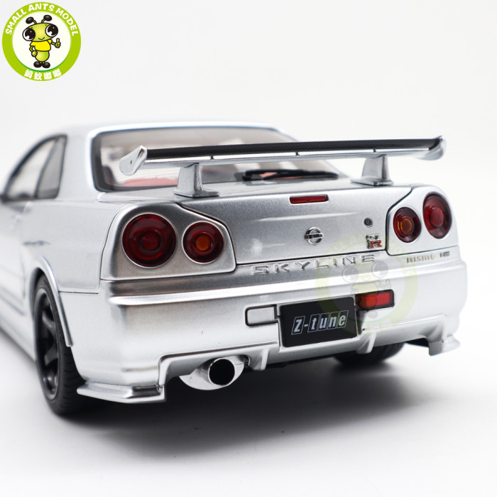 1/18 Nissan NISMO R34 GT-R Z-tune AUTOart 77461 Silver Model Car