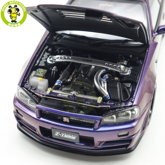 1/18 Nissan NISMO R34 GT-R Z-tune AUTOart 77464 Midnight Purple III Model Car