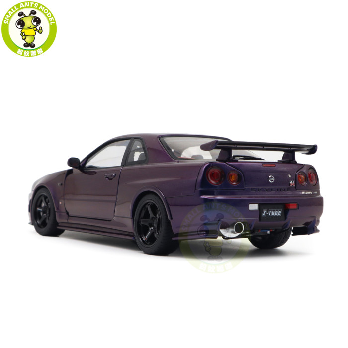 1/18 Nissan NISMO R34 GT-R Z-tune AUTOart 77464 Midnight Purple III Model Car
