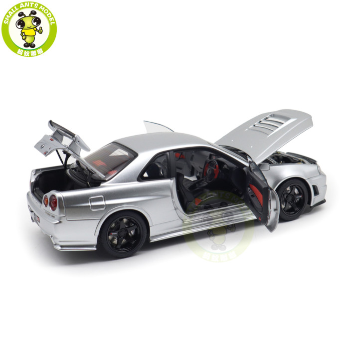 1/18 Nissan NISMO R34 GT-R Z-tune AUTOart 77461 Silver Model Car
