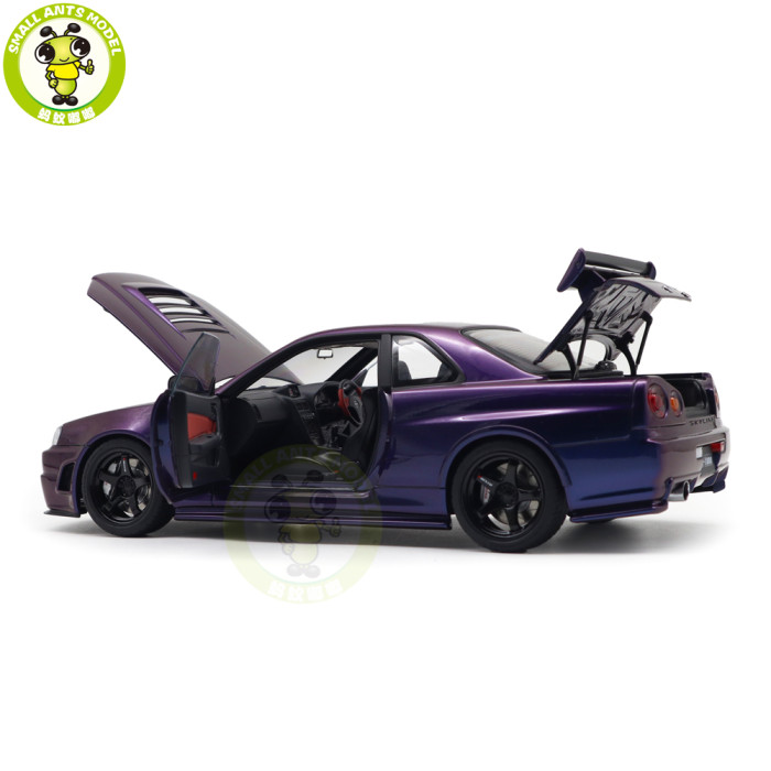 1/18 Nissan NISMO R34 GT-R Z-tune AUTOart 77464 Midnight Purple III Model Car