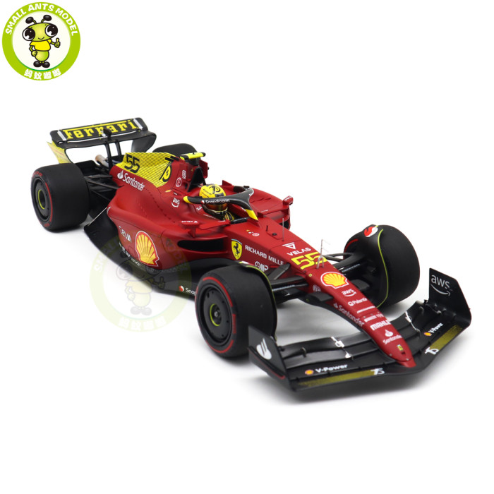 1/18 BBR 221875 Ferrari SF-75 Italian GP Monza 2022 C.Sainz #55 Diecast Model Toys Car Gifts
