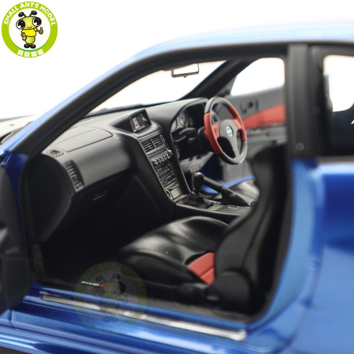 1/18 Nissan NISMO R34 GT-R Z-tune AUTOart 77460 Bayside Blue W / Carbon Bonnet Model Car