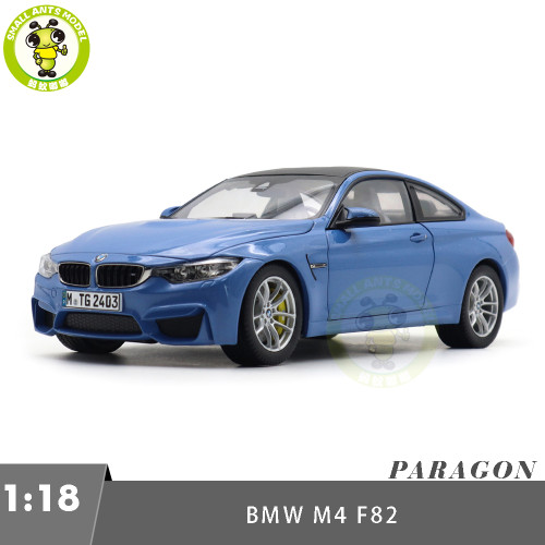 Paragon 1:18 BMW M4 F82 Modell weiß blau Diecast Metall Auto für Geschenk Spielz