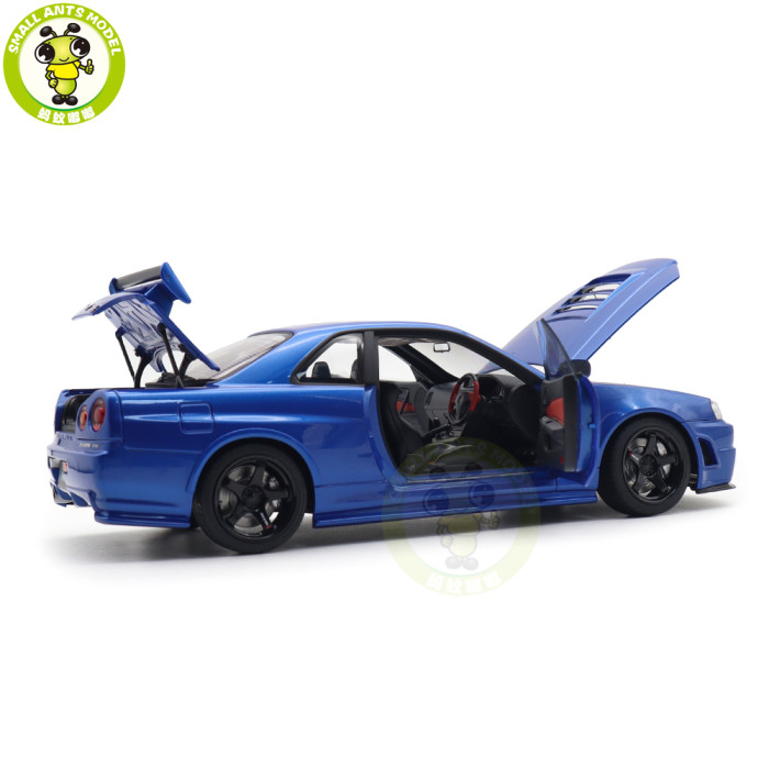 1/18 Nissan NISMO R34 GT-R Z-tune AUTOart 77462 Bayside Blue Model Car