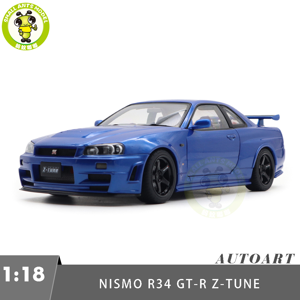1/18 Nissan NISMO R34 GT-R Z-tune AUTOart 77462 Bayside Blue Model