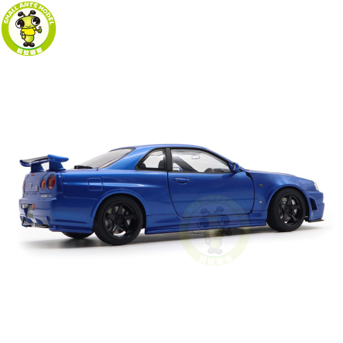 1/18 Nissan NISMO R34 GT-R Z-tune AUTOart 77462 Bayside Blue Model Car