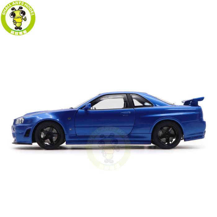 1/18 Nissan NISMO R34 GT-R Z-tune AUTOart 77462 Bayside Blue Model Car