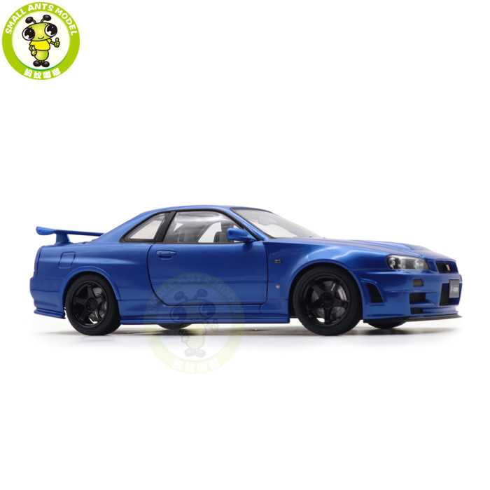 1/18 Nissan NISMO R34 GT-R Z-tune AUTOart 77462 Bayside Blue Model Car