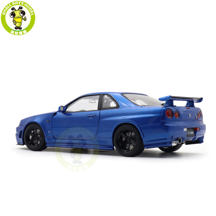 1/18 Nissan NISMO R34 GT-R Z-tune AUTOart 77462 Bayside Blue Model Car