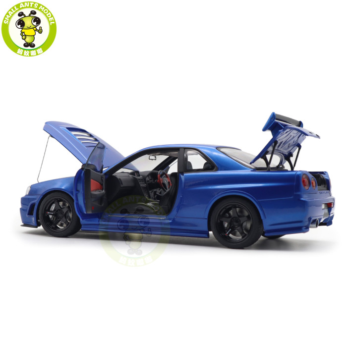 1/18 Nissan NISMO R34 GT-R Z-tune AUTOart 77462 Bayside Blue Model Car