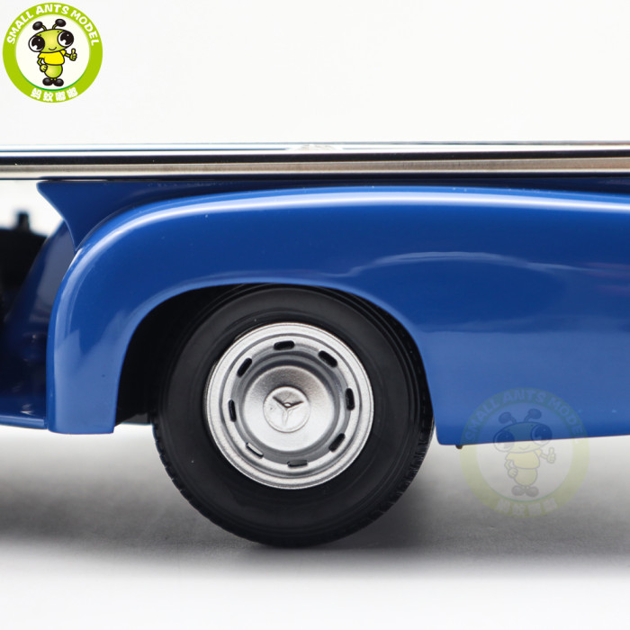1/18 IVY Mercedes Benz Renntransporter Blaues Wuuder Car Transporter 1954 Diecast Model Toy Car Gifts For Father Friends