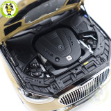 1/18 Mercedes Maybach S Class S680 2021 Almost Real 820124 Obsidian Black / Sand Diecast Model Toy Car Gifts For Friends Father