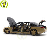 1/18 Mercedes Maybach S Class S680 2021 Almost Real 820124 Obsidian Black / Sand Diecast Model Toy Car Gifts For Friends Father