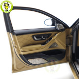 1/18 Mercedes Maybach S Class S680 2021 Almost Real 820124 Obsidian Black / Sand Diecast Model Toy Car Gifts For Friends Father