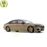 1/18 Mercedes Maybach S Class S680 2021 Almost Real 820124 Obsidian Black / Sand Diecast Model Toy Car Gifts For Friends Father