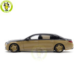 1/18 Mercedes Maybach S Class S680 2021 Almost Real 820124 Obsidian Black / Sand Diecast Model Toy Car Gifts For Friends Father