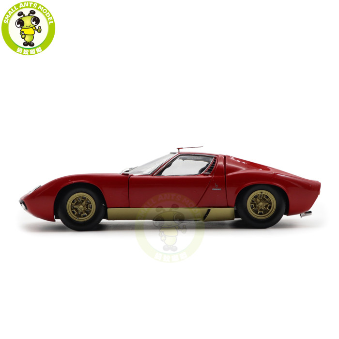 1/18 Lamborghini MIURA P400SV Red/Gold KYOSHO 08317RG Diecast Model Toy Cars Gifts For Father Friends