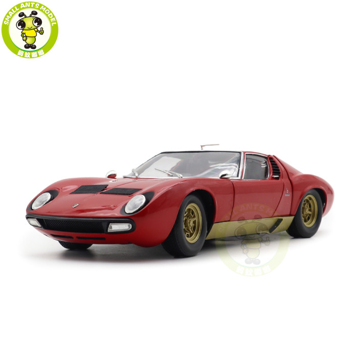 1/18 Lamborghini MIURA P400SV Red/Gold KYOSHO 08317RG Diecast Model Toy Cars Gifts For Father Friends