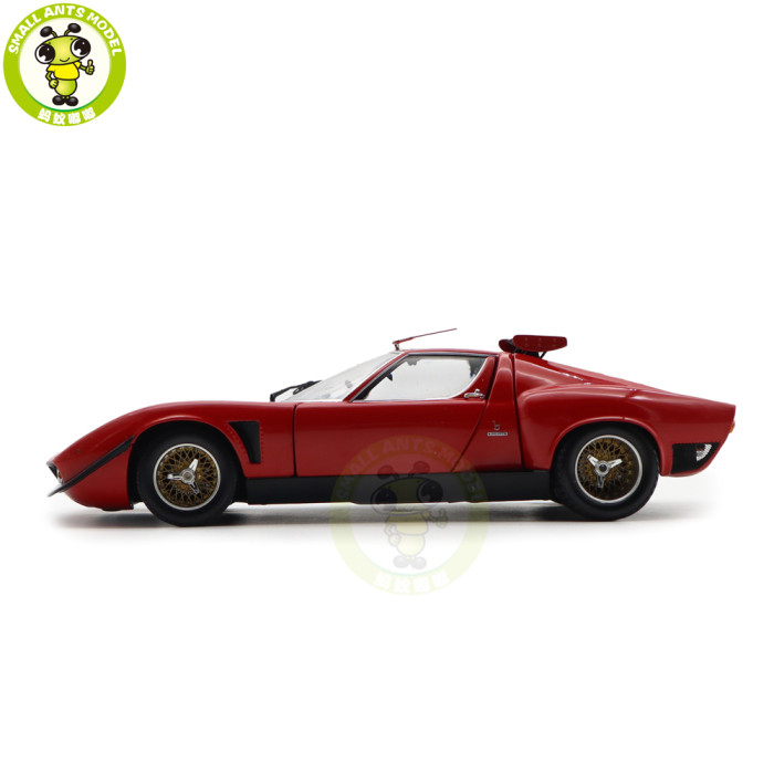 1/18 Lamborghini MIURA SVR Red/Black KYOSHO 08319RBK 08319R Diecast Model Toy Cars Gifts For Father Friends