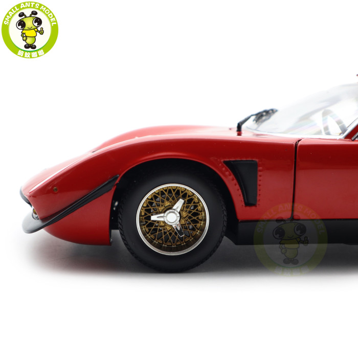 1/18 Lamborghini MIURA SVR Red/Black KYOSHO 08319RBK 08319R Diecast Model Toy Cars Gifts For Father Friends