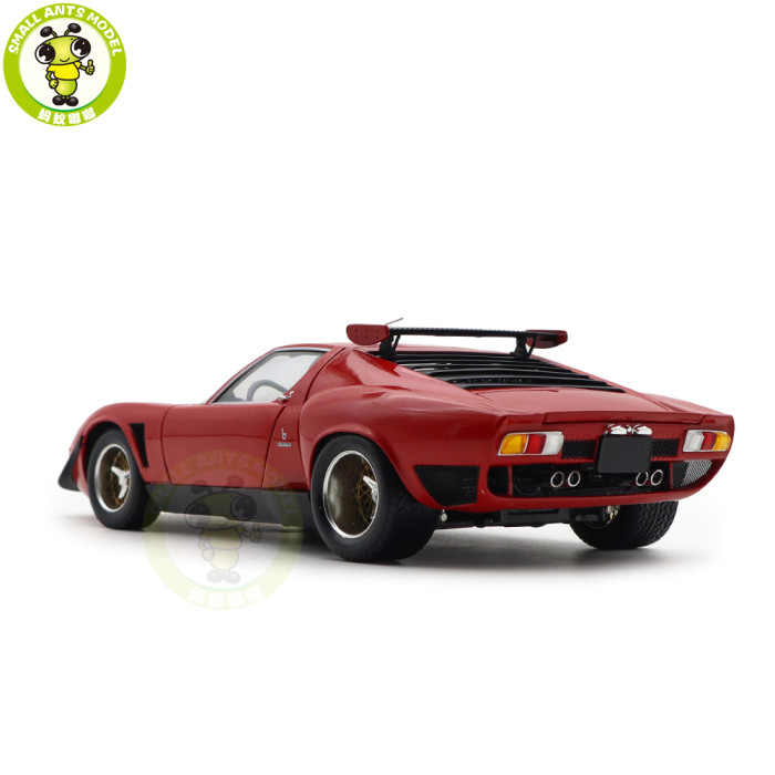 1/18 Lamborghini MIURA SVR Red/Black KYOSHO 08319RBK 08319R Diecast Model Toy Cars Gifts For Father Friends