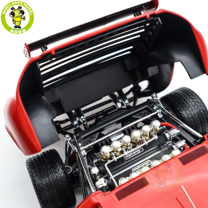 1/18 Lamborghini MIURA SVR Red/Black KYOSHO 08319RBK 08319R Diecast Model Toy Cars Gifts For Father Friends