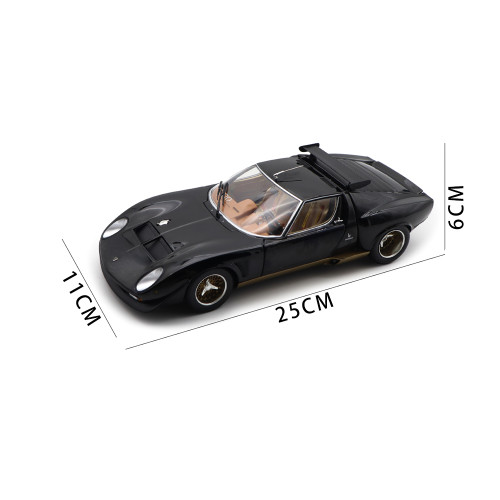 1/18 Lamborghini MIURA SVR Black/Gold KYOSHO 08319BKG Diecast Model Toy Cars Gifts For Father Friends