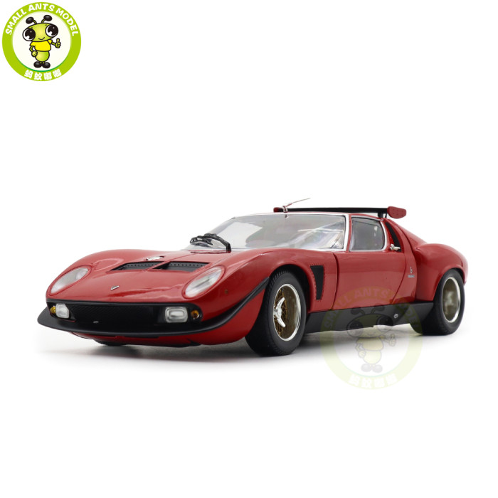 1/18 Lamborghini MIURA SVR Red/Black KYOSHO 08319RBK 08319R Diecast Model Toy Cars Gifts For Father Friends