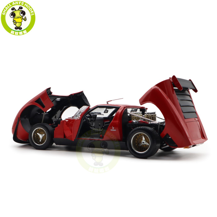 1/18 Lamborghini MIURA SVR Red/Black KYOSHO 08319RBK 08319R Diecast Model Toy Cars Gifts For Father Friends