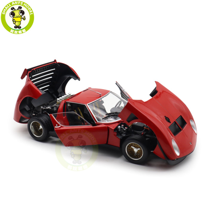 1/18 Lamborghini MIURA SVR Red/Black KYOSHO 08319RBK 08319R Diecast Model Toy Cars Gifts For Father Friends