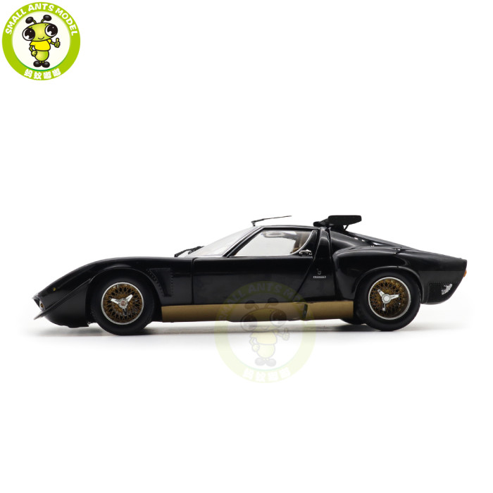 1/18 Lamborghini MIURA SVR Black/Gold KYOSHO 08319BKG Diecast Model Toy Cars Gifts For Father Friends