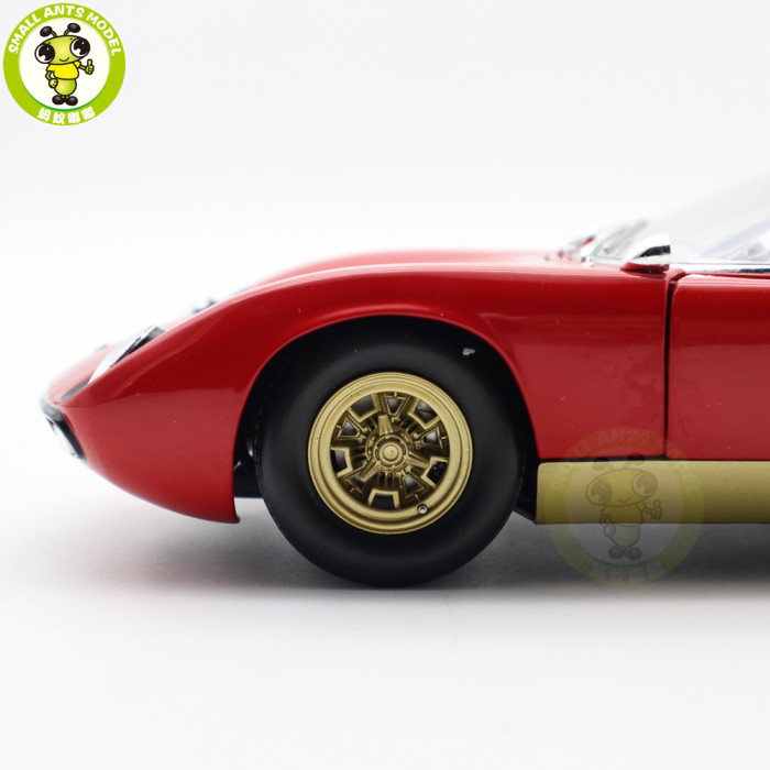 1/18 Lamborghini MIURA P400SV Red/Gold KYOSHO 08317RG Diecast Model Toy Cars Gifts For Father Friends